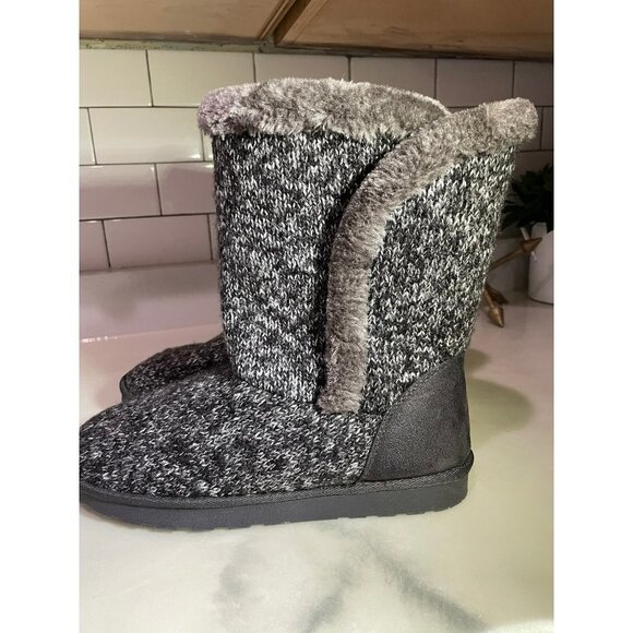 POP boots womens brown MEMORY FOAM WOMENS WINTER Mid calf BOOTS SIZE 10 COZY - Picture 1 of 6